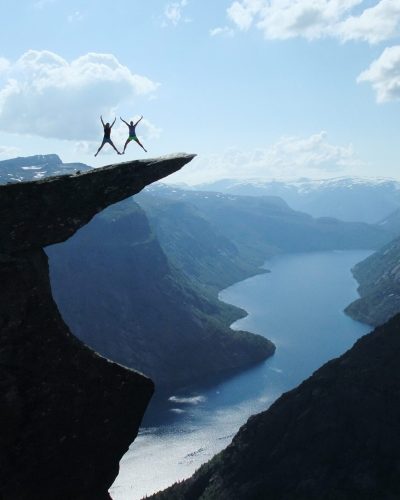 Trolltunga rock in profile